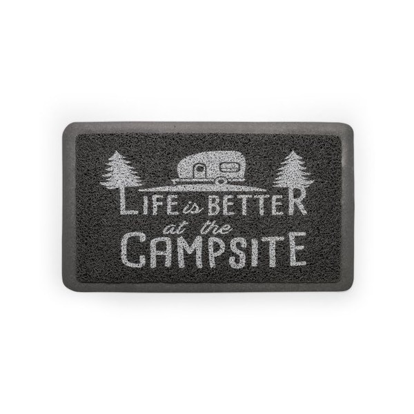 Camco CAMCO LIFE IS BETTER AT THE CAMPSITE SCRUB RUG, GREY/WHITE, 26 1/2 in X 15 in 53200 - main